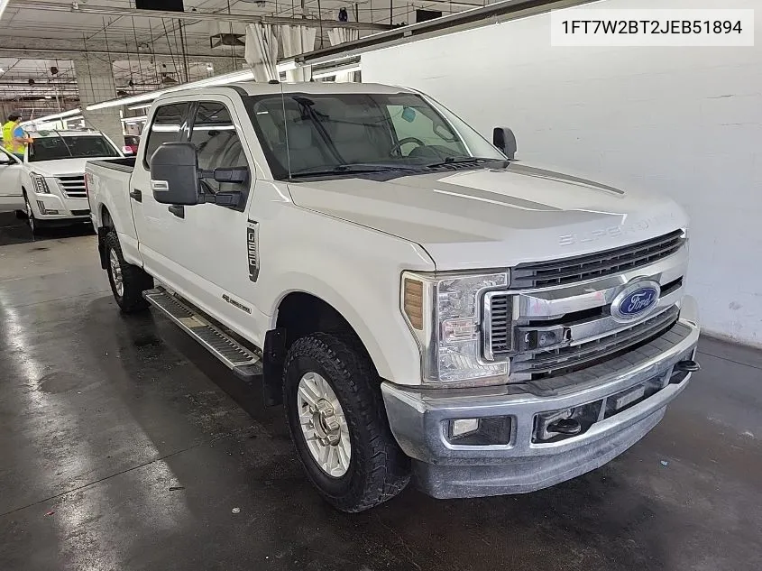 2018 Ford F-250 Xlt VIN: 1FT7W2BT2JEB51894 Lot: 40788561