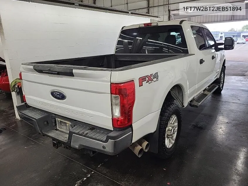 2018 Ford F-250 Xlt VIN: 1FT7W2BT2JEB51894 Lot: 40788561