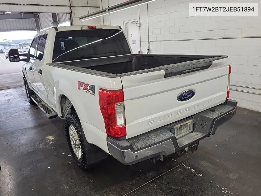 2018 Ford F-250 Xlt VIN: 1FT7W2BT2JEB51894 Lot: 40788561