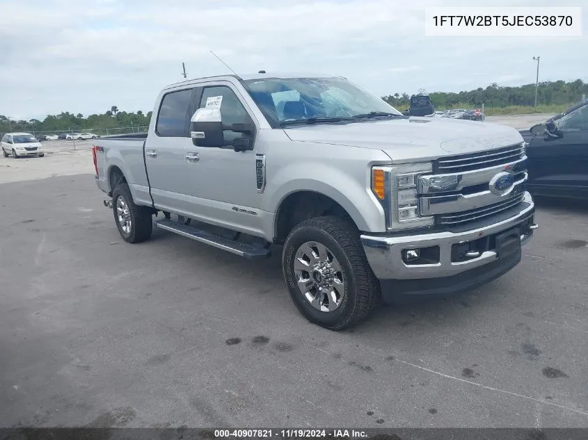 2018 Ford F-250 Lariat VIN: 1FT7W2BT5JEC53870 Lot: 40907821