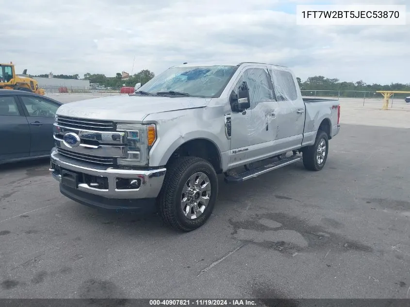 2018 Ford F-250 Lariat VIN: 1FT7W2BT5JEC53870 Lot: 40907821