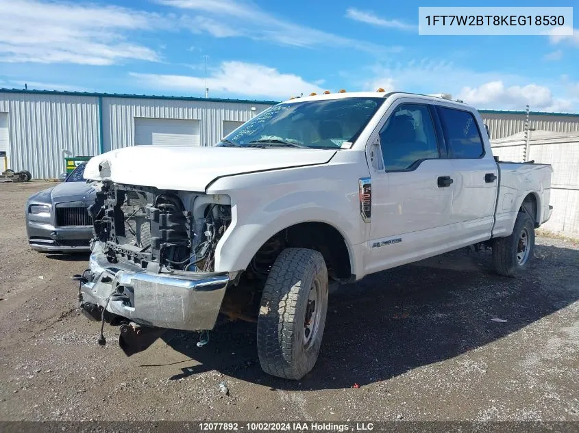 2019 Ford F250 Super Duty VIN: 1FT7W2BT8KEG18530 Lot: 12077892