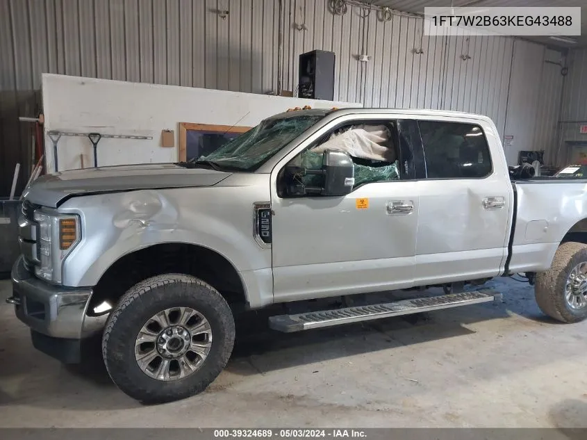 2019 Ford F-250 Xlt VIN: 1FT7W2B63KEG43488 Lot: 39324689