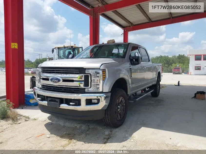 2019 Ford F-250 Xlt VIN: 1FT7W2B60KEG85052 Lot: 39376582