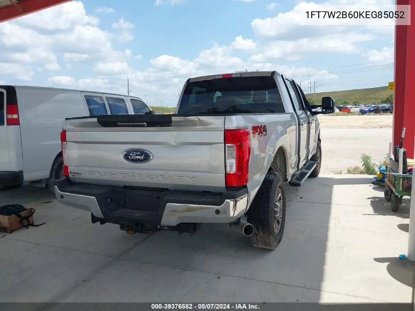 2019 Ford F-250 Xlt VIN: 1FT7W2B60KEG85052 Lot: 39376582