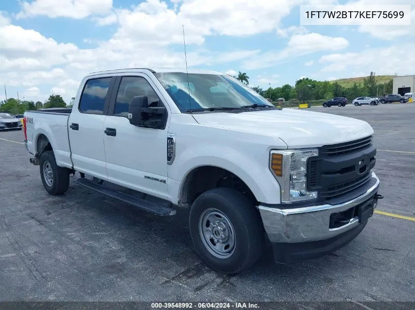 2019 Ford F-250 Xl VIN: 1FT7W2BT7KEF75699 Lot: 39548992