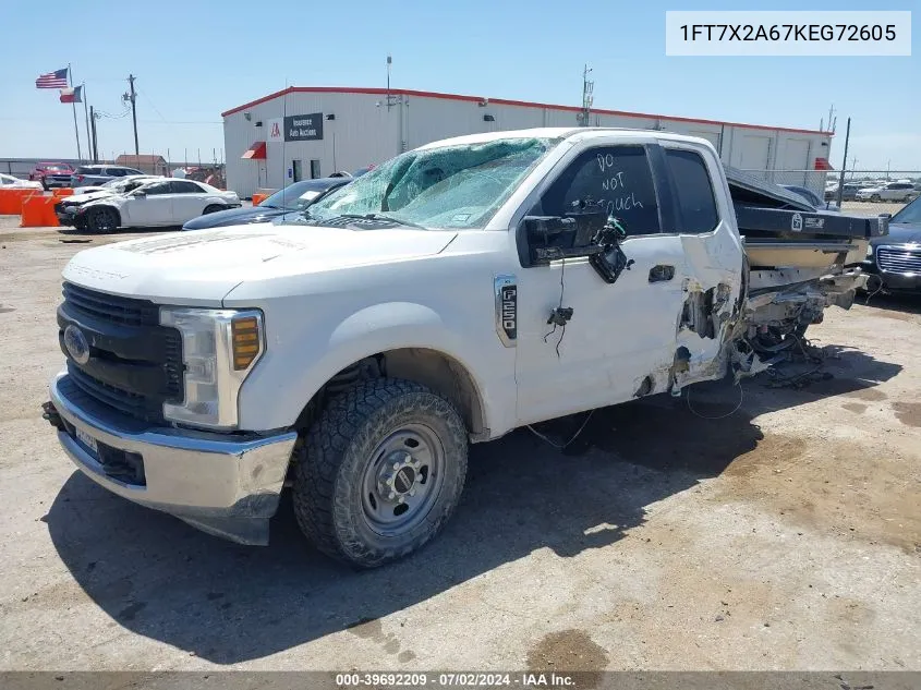 1FT7X2A67KEG72605 2019 Ford F-250 Xl