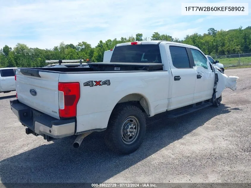 2019 Ford F-250 Xl VIN: 1FT7W2B60KEF58902 Lot: 39822729