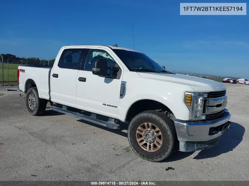 2019 Ford F-250 Xlt VIN: 1FT7W2BT1KEE57194 Lot: 39974715