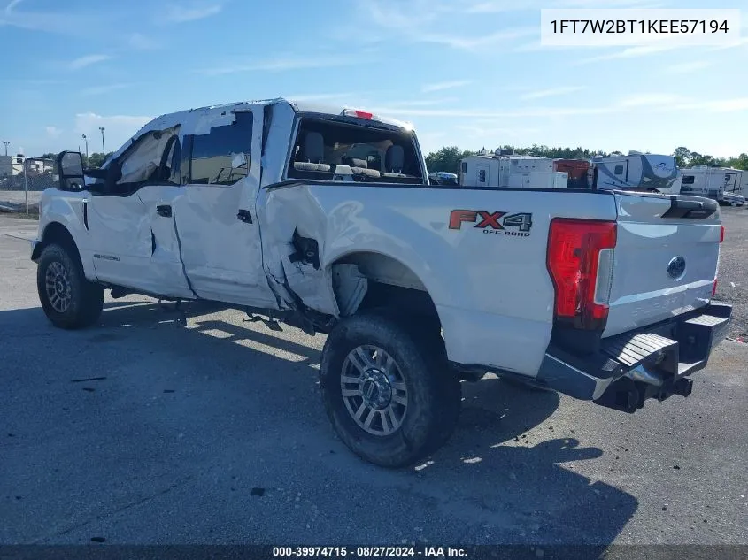 2019 Ford F-250 Xlt VIN: 1FT7W2BT1KEE57194 Lot: 39974715