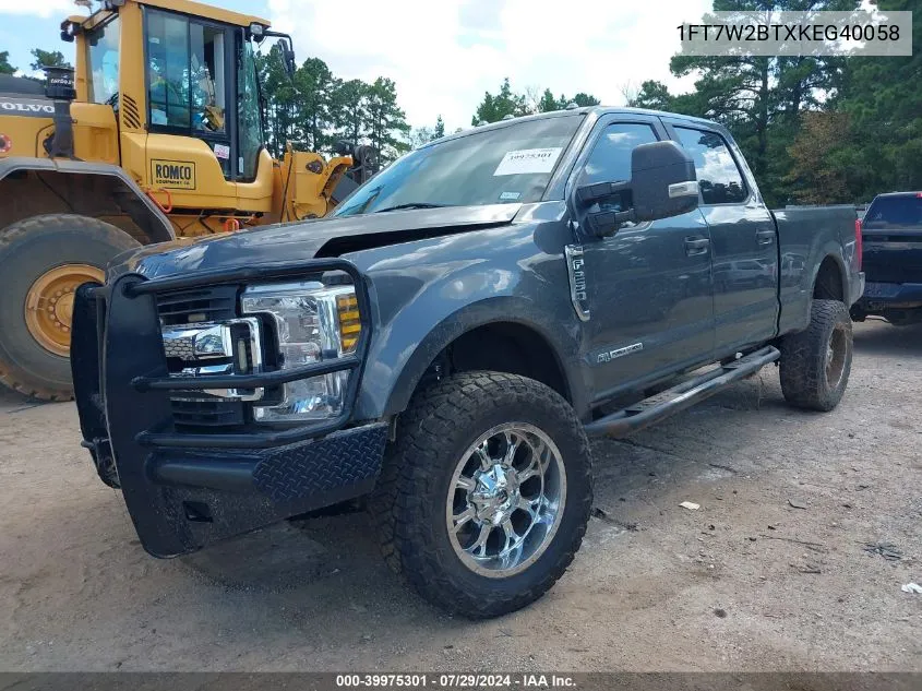 2019 Ford F-250 Xl VIN: 1FT7W2BTXKEG40058 Lot: 39975301