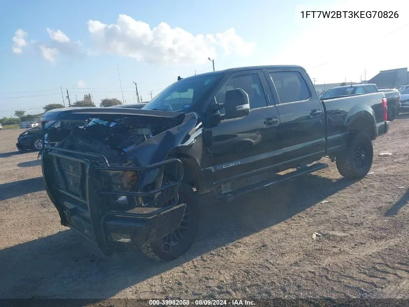 1FT7W2BT3KEG70826 2019 Ford F-250 Lariat