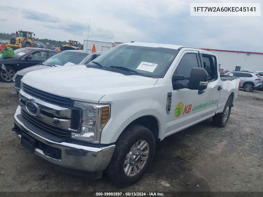 2019 Ford F-250 Xlt VIN: 1FT7W2A60KEC45141 Lot: 39993597