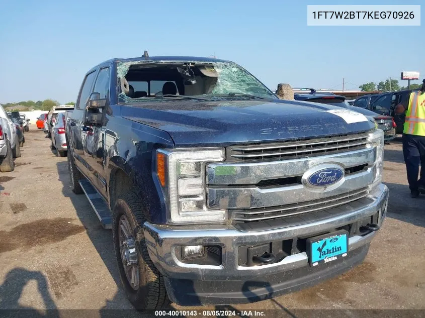 1FT7W2BT7KEG70926 2019 Ford F-250 Lariat