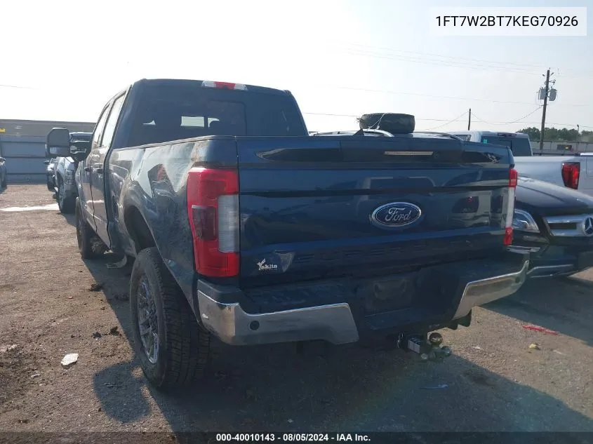 1FT7W2BT7KEG70926 2019 Ford F-250 Lariat