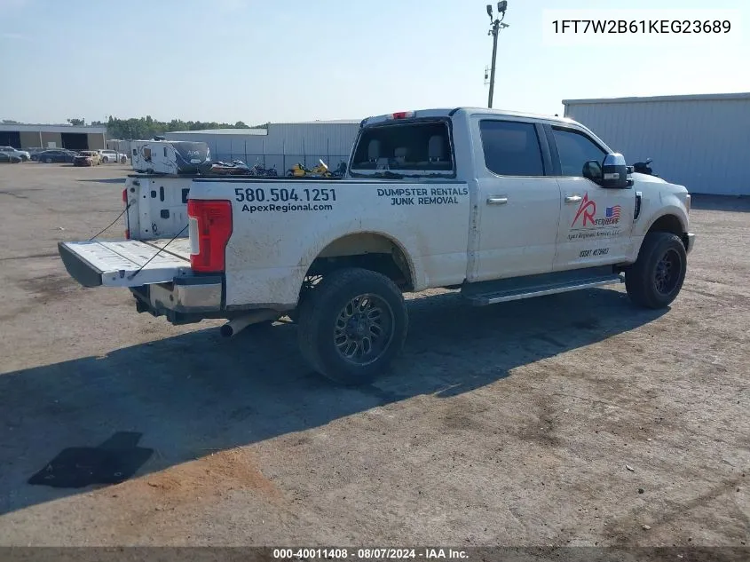 2019 Ford F-250 Xlt VIN: 1FT7W2B61KEG23689 Lot: 40011408