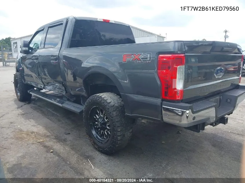 2019 Ford F-250 Xlt VIN: 1FT7W2B61KED79560 Lot: 40154321