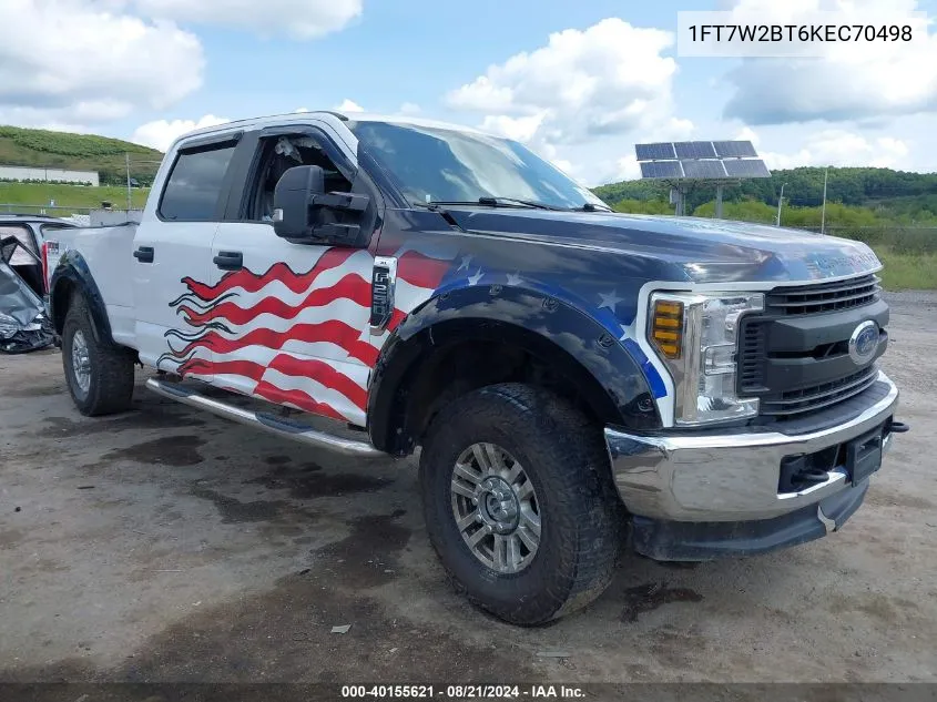 2019 Ford F250 Super Duty VIN: 1FT7W2BT6KEC70498 Lot: 40155621