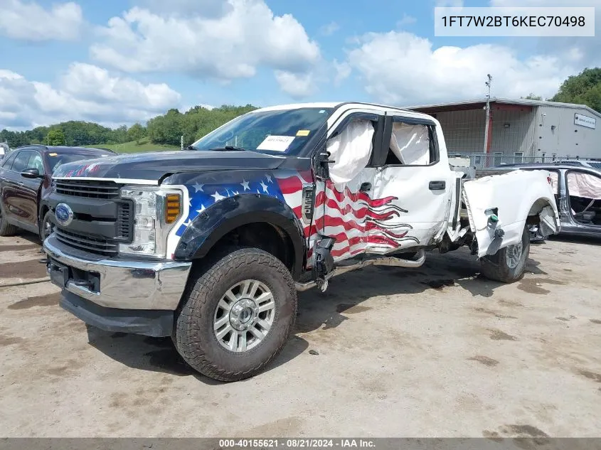 2019 Ford F250 Super Duty VIN: 1FT7W2BT6KEC70498 Lot: 40155621