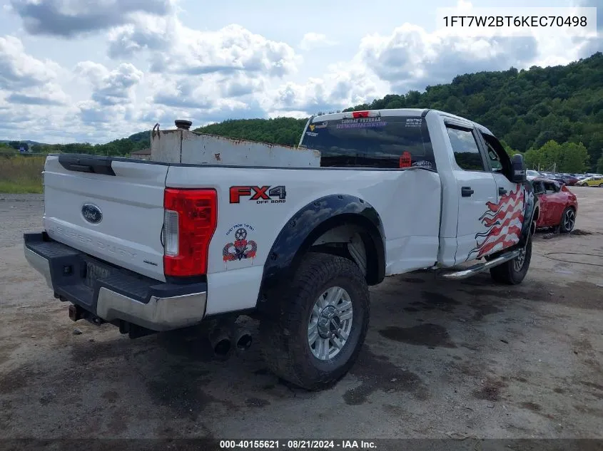 2019 Ford F250 Super Duty VIN: 1FT7W2BT6KEC70498 Lot: 40155621