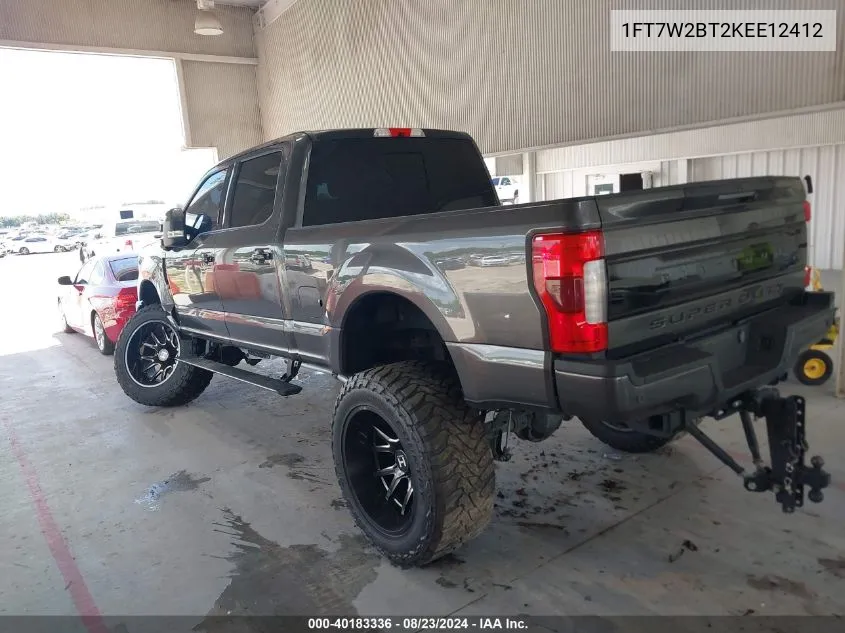 1FT7W2BT2KEE12412 2019 Ford F-250 Platinum