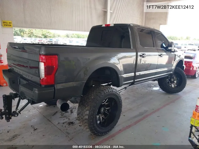 1FT7W2BT2KEE12412 2019 Ford F-250 Platinum