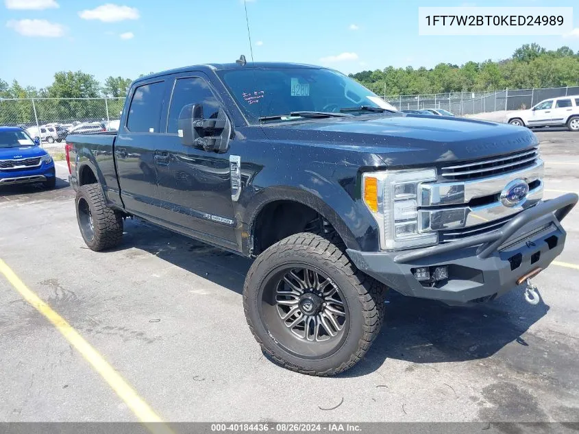 1FT7W2BT0KED24989 2019 Ford F-250 Lariat