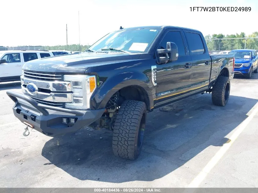 1FT7W2BT0KED24989 2019 Ford F-250 Lariat