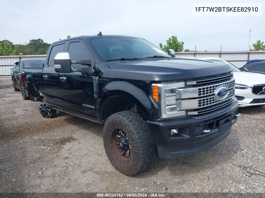 2019 Ford F-250 Platinum VIN: 1FT7W2BT5KEE82910 Lot: 40224162