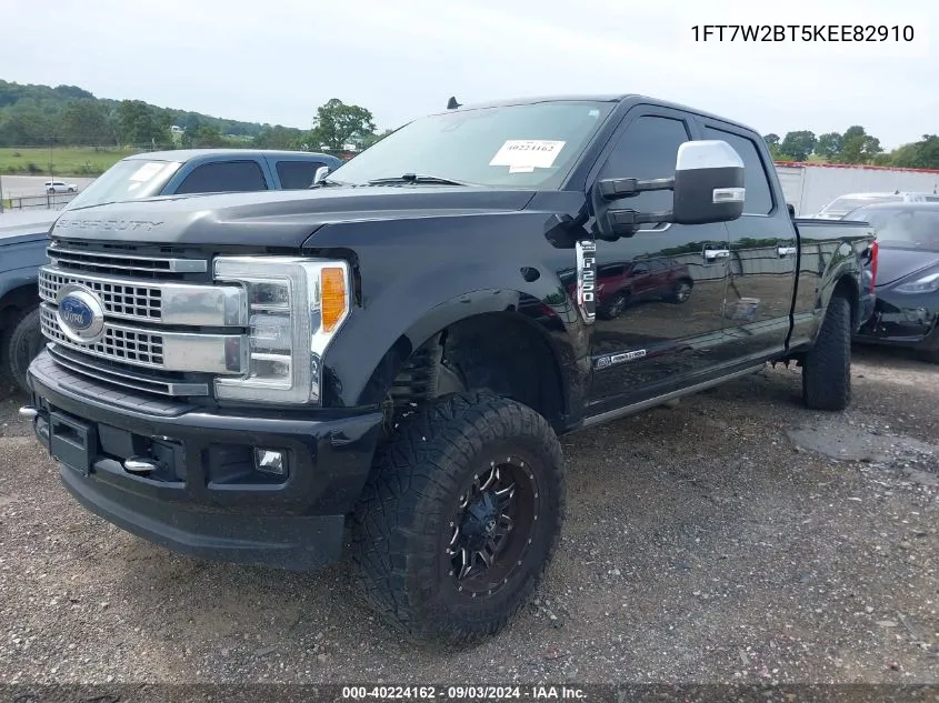 2019 Ford F-250 Platinum VIN: 1FT7W2BT5KEE82910 Lot: 40224162