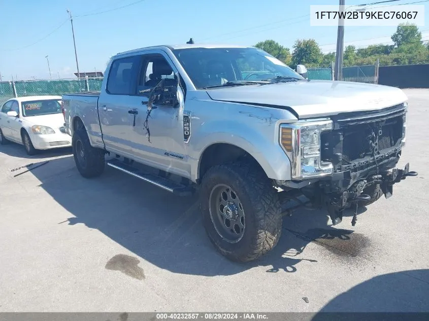 2019 Ford F-250 Lariat VIN: 1FT7W2BT9KEC76067 Lot: 40232557