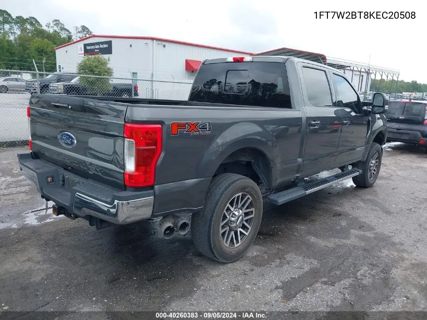 2019 Ford F250 Super Duty VIN: 1FT7W2BT8KEC20508 Lot: 40260383