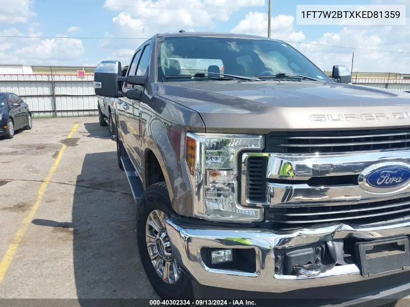 1FT7W2BTXKED81359 2019 Ford F-250 Xlt