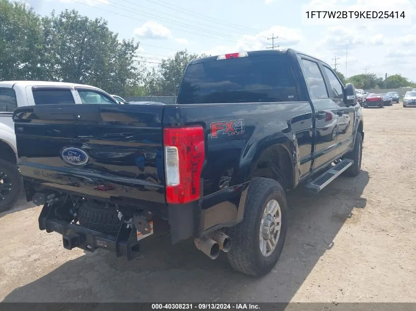 2019 Ford F-250 Super Duty VIN: 1FT7W2BT9KED25414 Lot: 40308231