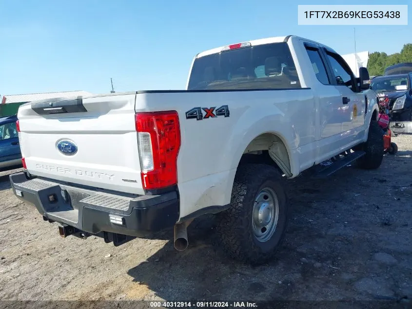 2019 Ford F-250 Xl VIN: 1FT7X2B69KEG53438 Lot: 40312914