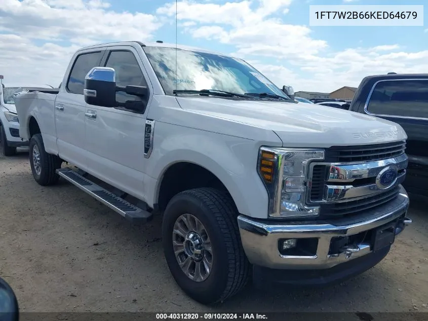 2019 Ford F-250 Super Duty VIN: 1FT7W2B66KED64679 Lot: 40312920