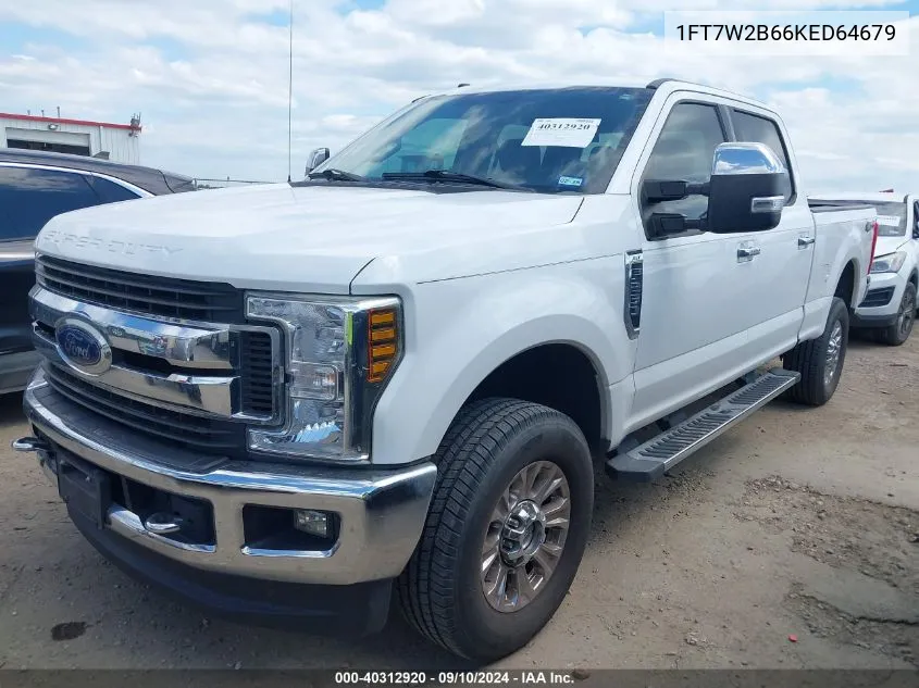 2019 Ford F-250 Super Duty VIN: 1FT7W2B66KED64679 Lot: 40312920