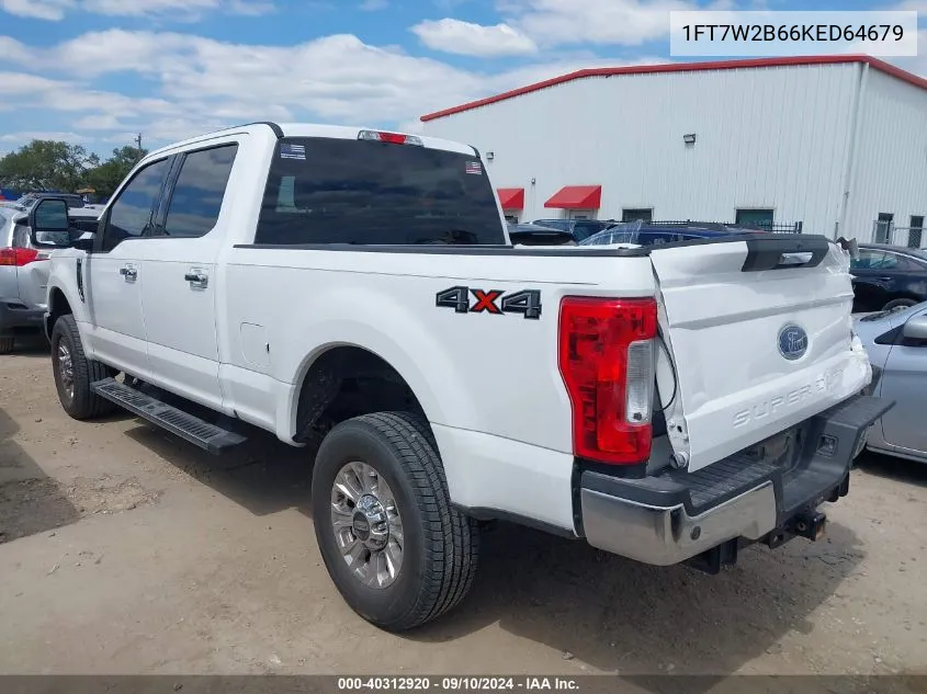 2019 Ford F-250 Super Duty VIN: 1FT7W2B66KED64679 Lot: 40312920