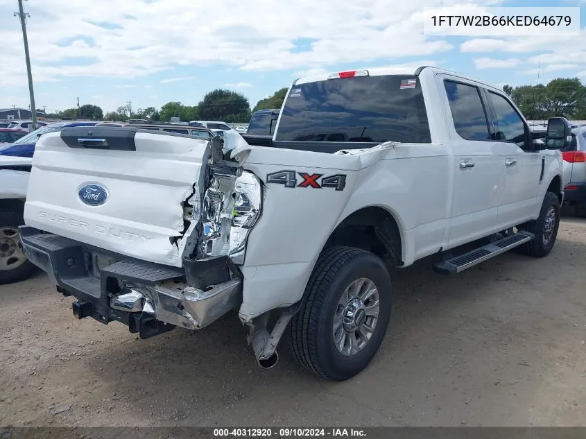 2019 Ford F-250 Super Duty VIN: 1FT7W2B66KED64679 Lot: 40312920