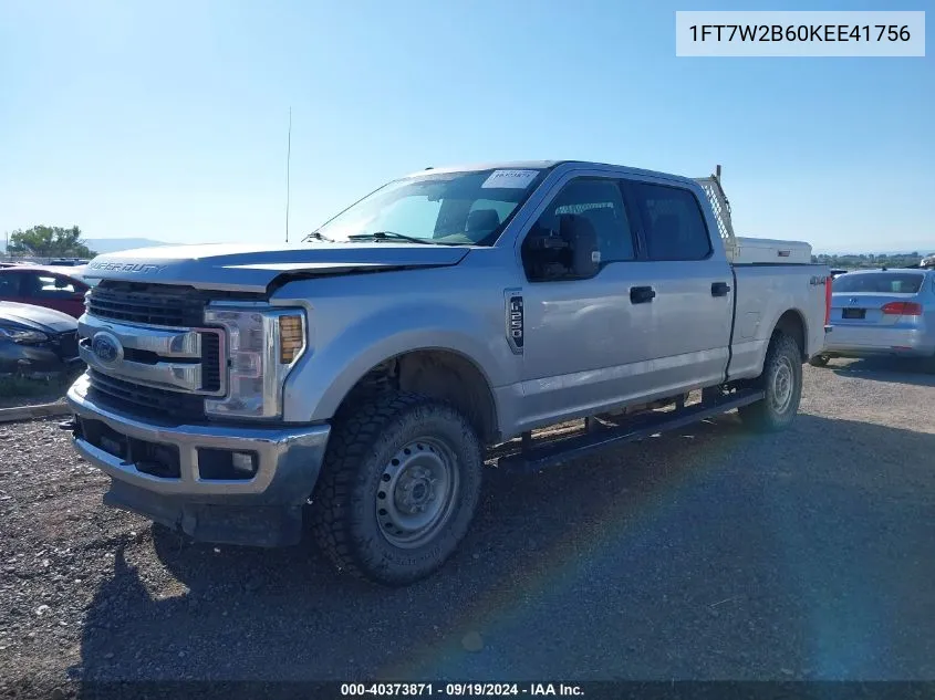 2019 Ford F-250 Xlt VIN: 1FT7W2B60KEE41756 Lot: 40373871