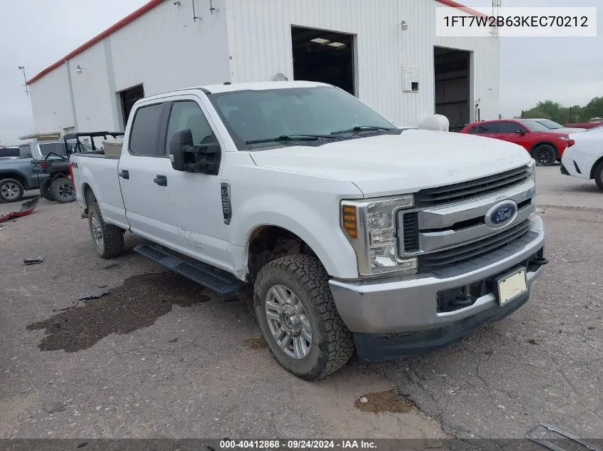 2019 Ford F250 Super Duty VIN: 1FT7W2B63KEC70212 Lot: 40412868