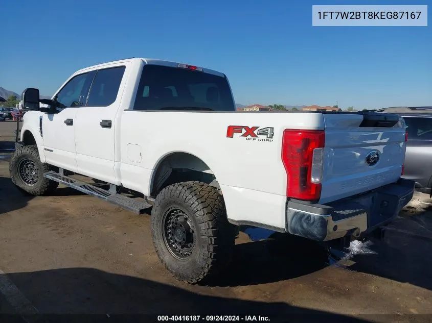 2019 Ford F-250 Xlt VIN: 1FT7W2BT8KEG87167 Lot: 40416187