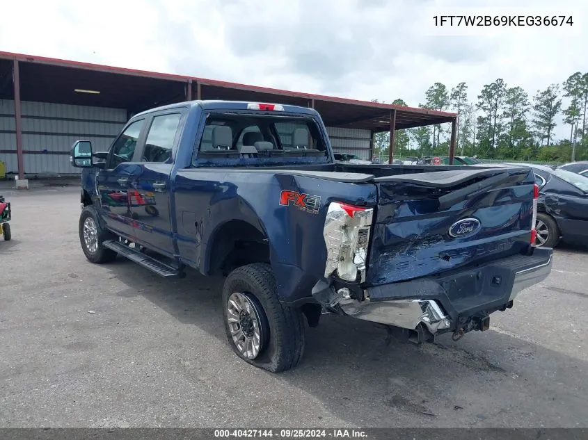 2019 Ford F-250 Xl VIN: 1FT7W2B69KEG36674 Lot: 40427144