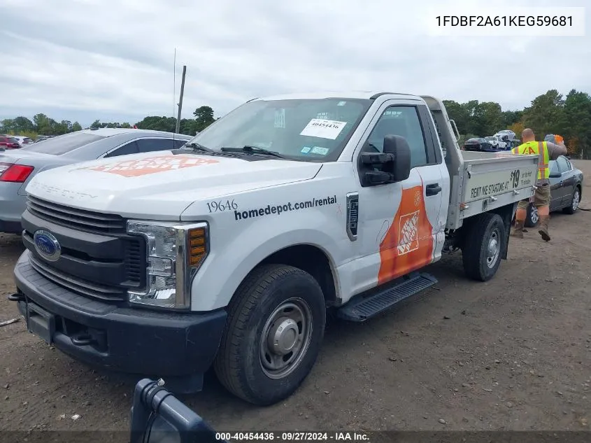 2019 Ford F-250 Xl VIN: 1FDBF2A61KEG59681 Lot: 40454436