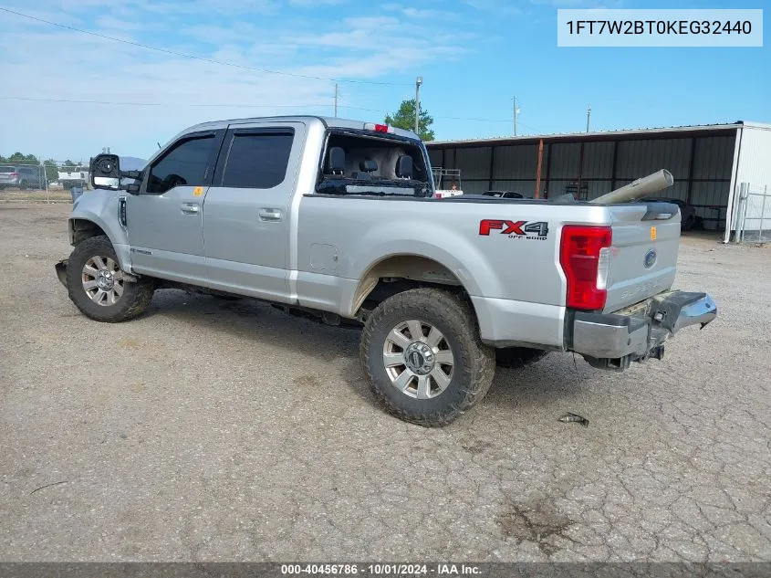 2019 Ford F-250 Lariat VIN: 1FT7W2BT0KEG32440 Lot: 40456786