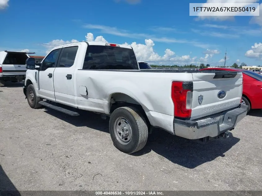 1FT7W2A67KED50419 2019 Ford F-250 Xl