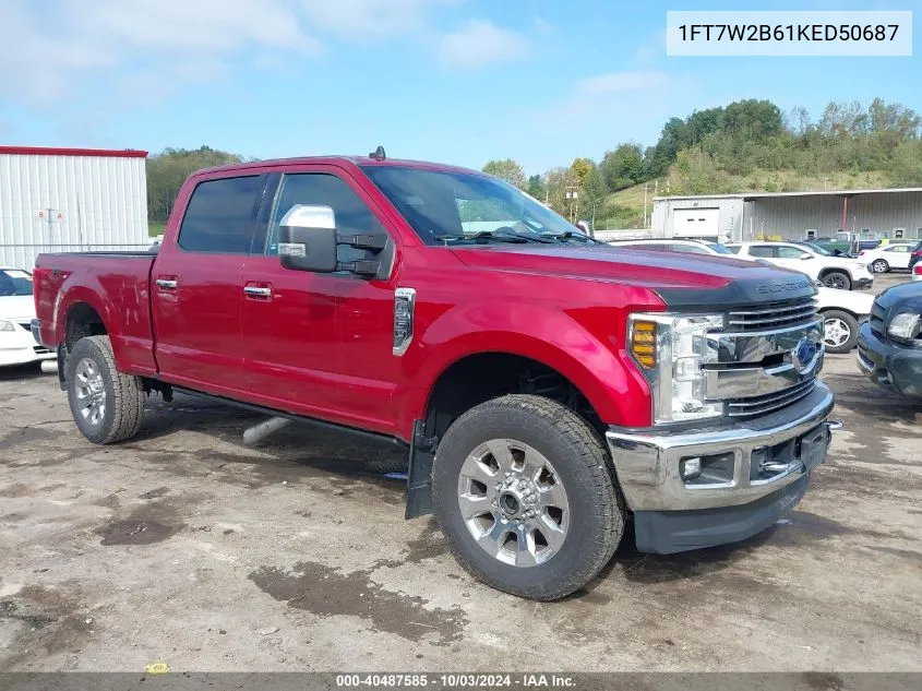 2019 Ford F-250 Lariat VIN: 1FT7W2B61KED50687 Lot: 40487585