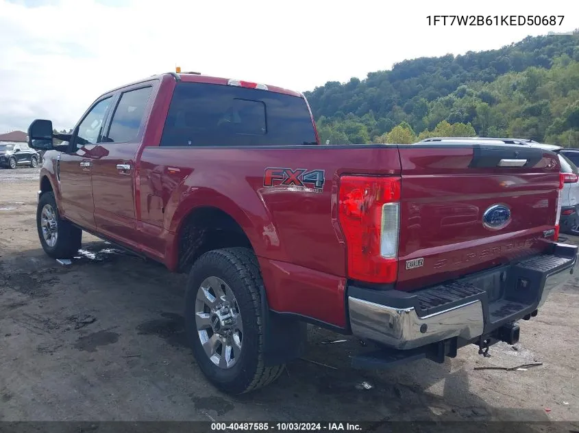 1FT7W2B61KED50687 2019 Ford F-250 Lariat