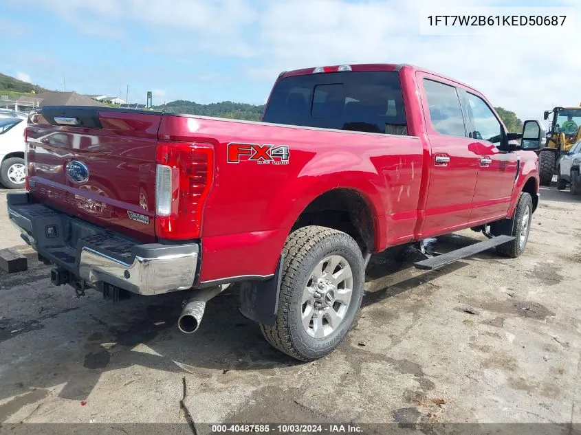 2019 Ford F-250 Lariat VIN: 1FT7W2B61KED50687 Lot: 40487585