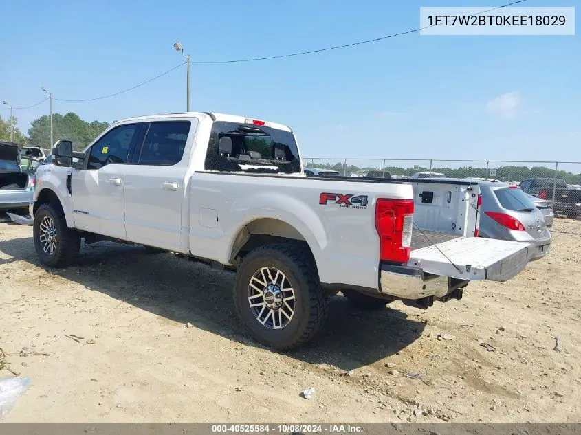 1FT7W2BT0KEE18029 2019 Ford F-250 Lariat